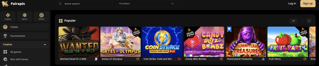 fairspin casino with crypto