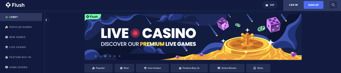 flush casino with crypto